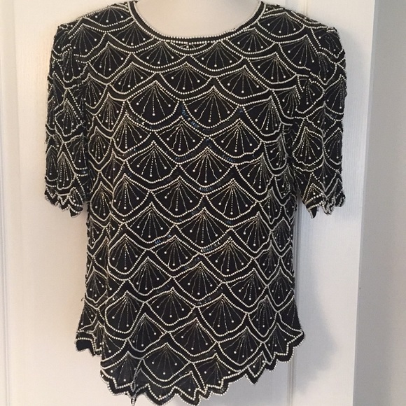 embellished tops for evening wear